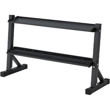 2-Tier 48" Dumbbell Rack Weight Rack for Home Gym, 1000LBS Dumbbell and Kettlebell Rack Home Gym Weight Storage for Free Weights, Dumbbell, Kettlebell, Medicine Ball