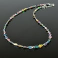 thumbnail image 2 of QNAVIC Black Ethiopian Fire Opal Stone Beads with Silver Ball Choker Necklace For Women, Healing Crystal, Rhodium Plated Sterling Silver Chain 18 Inch, Handmade Birthstone Jewelry, Birthday Gifts, 2 of 5