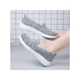 thumbnail image 7 of Fangasis Women Walking Shoe Breathable Flats Lightweight Sneakers Yoga Non-slip Loafers Gray 6, 7 of 7