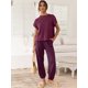 thumbnail image 5 of Trajes de dos piezas para mujer Conjuntos de suéteres Jerseys de punto Tops y pantalones de talle alto Chándal Conjuntos de salónMoradoMedio esquí esquí Gafas de esquí, 5 of 5