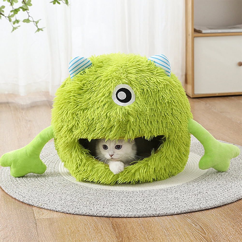 KYAIGUO Indoor Plush Cat Bed Large Covered Cat Bed Ultra Soft Cat Litter Cute Cat House for Large Cats Pet Bed for Small Dogs