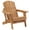 Light Brown, variant on Oversized Half-Assembled Folding Adirondack Chair, Wood Lounge Patio Chair for Garden Beach, Brown