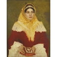 thumbnail image 3 of Lazar Krestin 19x24 Black Modern Framed Museum Art Print Titled - Portrait of a Jewish Woman Holding a Prayer Book, 3 of 5
