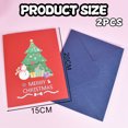 thumbnail image 2 of Tarjetas plegables Tarjeta navideña 3D con sobre Árbol de Navidad Papá Noel, 2 of 5