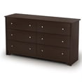 thumbnail image 5 of Pemberly Row Modern / Contemporary 6 Drawer Dresser in Chocolate, 5 of 13