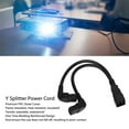 thumbnail image 3 of IEC320 C20 To Dual C13 Cord, Reinforced Design 1 in 2 Out Y Splitter Power Cable 12.6in  for LCD Monitor for Desk Lamp, 3 of 7