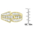 thumbnail image 4 of 14K Yellow Gold 1 3/8 ct. TDW Round and Baguette-cut Diamond Ring (H-I, SI2-I1), 4 of 5