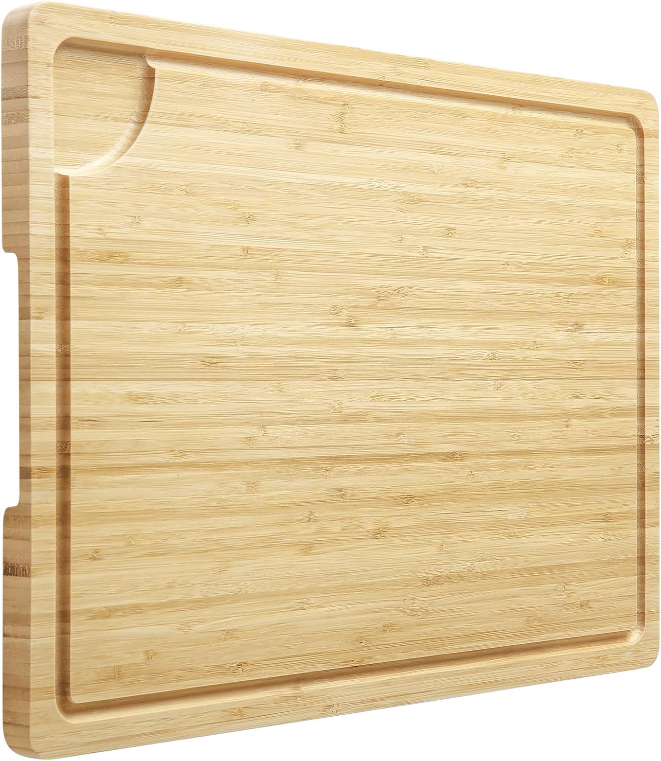 EastVita 30x20in Large Bamboo Cutting Board Wooden Kitchen Cutting Board with Handles and Juice Groove Butcher Block