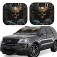 thumbnail image 1 of Saiise Vintage Ornate Skull for Foldable Car Sun Shades (2-Pack) Offer Sun Protection with an Easy-fold Design for Convenient Windshield Shading-Medium, 1 of 6
