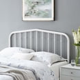 thumbnail image 6 of Headboard, King Size, Metal, White, Modern Contemporary Urban Design, Bedroom Master Guest Suite, 6 of 7