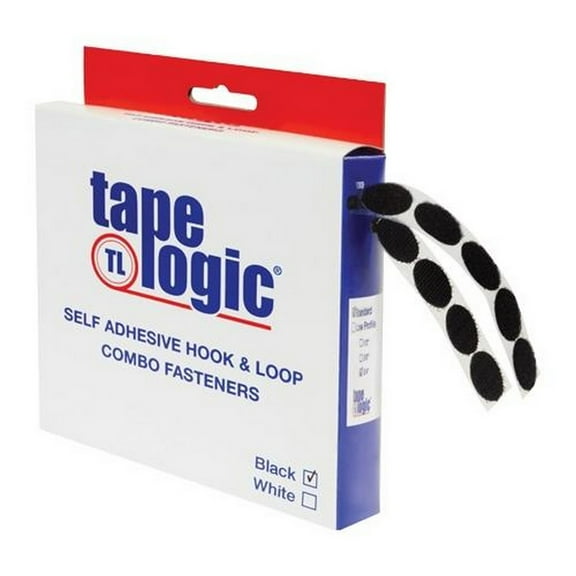 Tape Logic Hook And Loop Combo Packs 3/4" Black Dots (200 Dots)