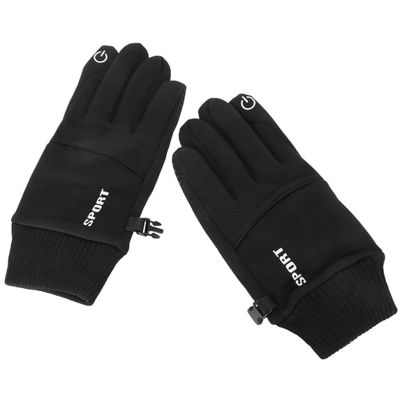 PAMINGONO Men's Gloves For Cold Pair Fitted Black Pu Leather For Winter Outdoor Activities