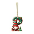 thumbnail image 2 of Ikohbadg P Letter Ornaments for Christmas Tree Decoration, Personalized Hanging Pendant Xmas Alphabet for Christmas Initial Ornament, DIY Craft Ornaments, Christmas Gifts for Family Friends (P), 2 of 7