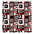 thumbnail image 3 of Ambesonne Abstract Shower Curtain, Minimalist Retro, 69"Wx75"L, Vermilion and Charcoal Grey, 3 of 3