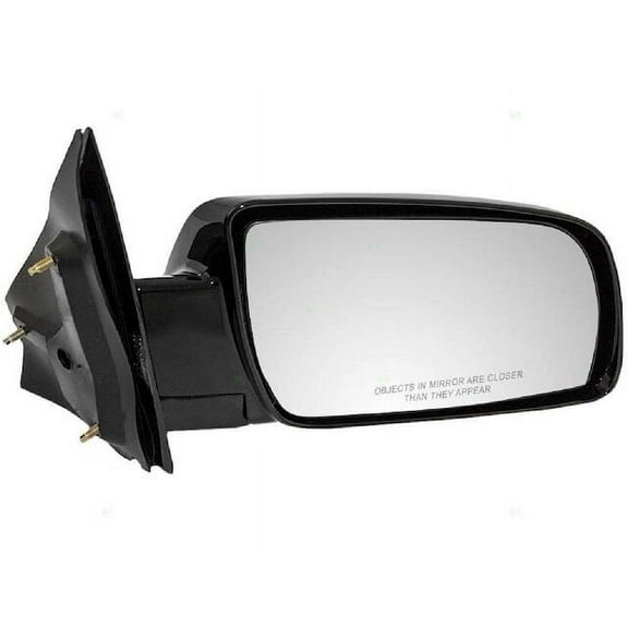 Right Passenger Side Manual Mirror - Gloss Black - Below Eyeline - Foldaway - Compatible with 1988 - 2005 Chevy Astro 1989 1991 1993 1994 1995 1996 1997 1998 1999 2000 2001 2002 2003 2004