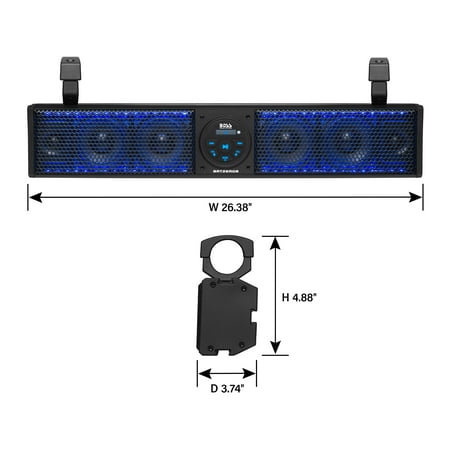 Boss Audio Systems BRT26RGB 26" Weatherproof Bluetooth ATV UTV Sound Bar