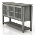 thumbnail image 4 of Furniture of America Chico Contemporary Wood 5-Shelf Buffet, Gray Oak, 4 of 10