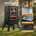 thumbnail image 2 of TABU Electric Smoker with Window&Legs,Large Backyard Digital Smoker with Replaceable Hooks for outside,Black, 2 of 8