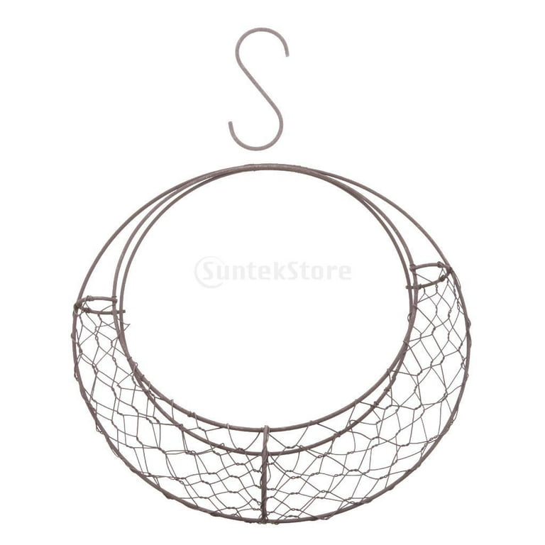 Moon Shaped Metal Wire Wreath Frame –