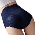 thumbnail image 2 of Wancir Women High Waist Solid Color Lace Sexy Transparent Scarless Abdominal Hip Lifting Plus Size Crotch Panel Briefs, 2 of 5