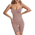 thumbnail image 1 of Dealovy Bodysuits for Women Low Cut Slim Fitted Solid Color Shapewear Spaghetti Strap Sleeveless Basic Jumpsuits, 1 of 4
