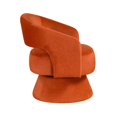 thumbnail image 3 of Lessa Swivel Accent Chair- Orange- Round Base- Soft Foam Cushion, 3 of 6