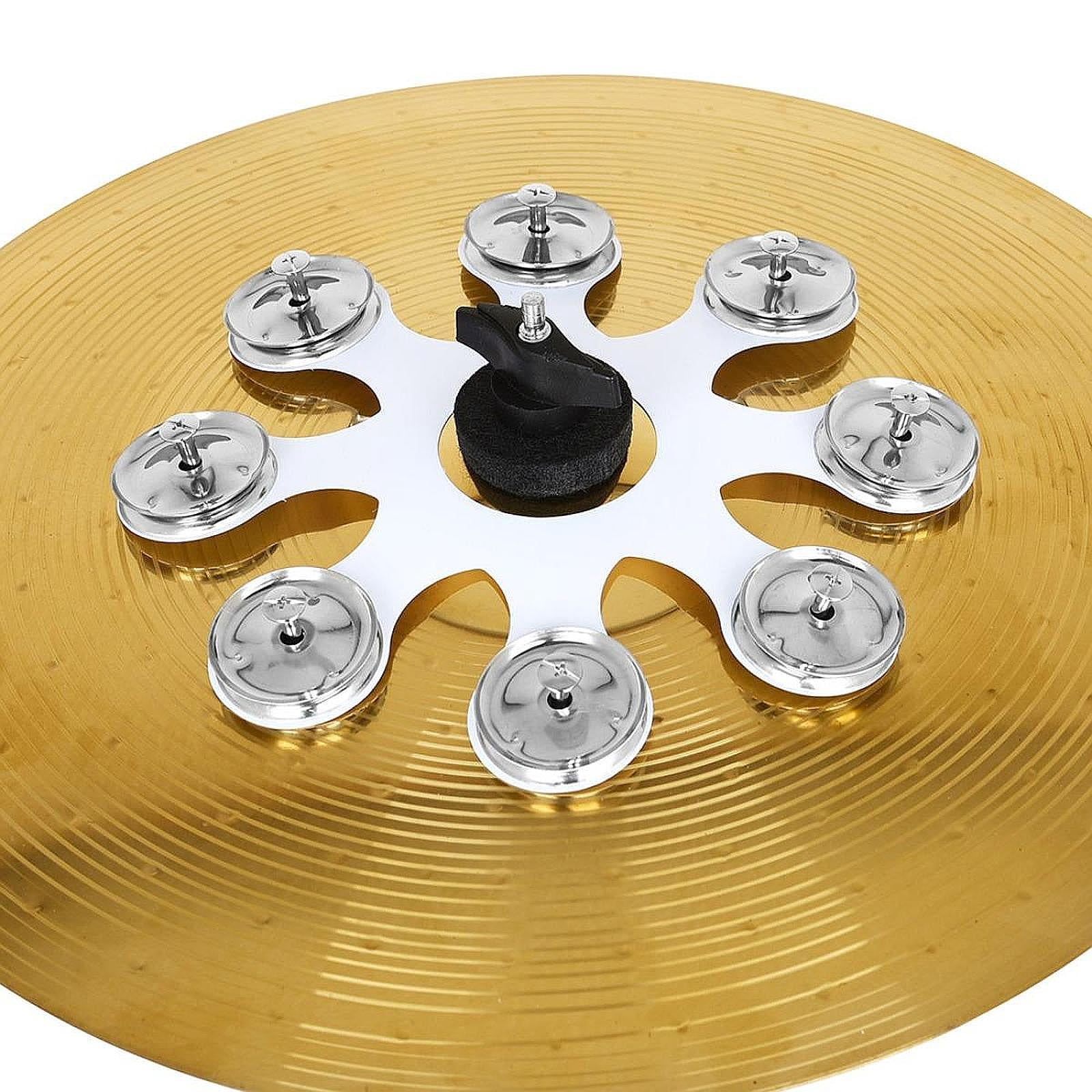 JWQFBC Hi Hat Tambourine Gifts Hand Held Percussion for KTV Stage Performance Party