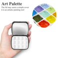 thumbnail image 3 of Mini paleta de acuarela vacía portátil de 12 compartimentos, pequeños kits de almacenamiento de pintura con clip magnético y aceite como se muestra, 3 of 5