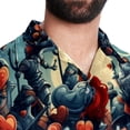 thumbnail image 5 of Love Men's Casual Printed Button Down Short Sleeve Beach Shirts, 5 of 6