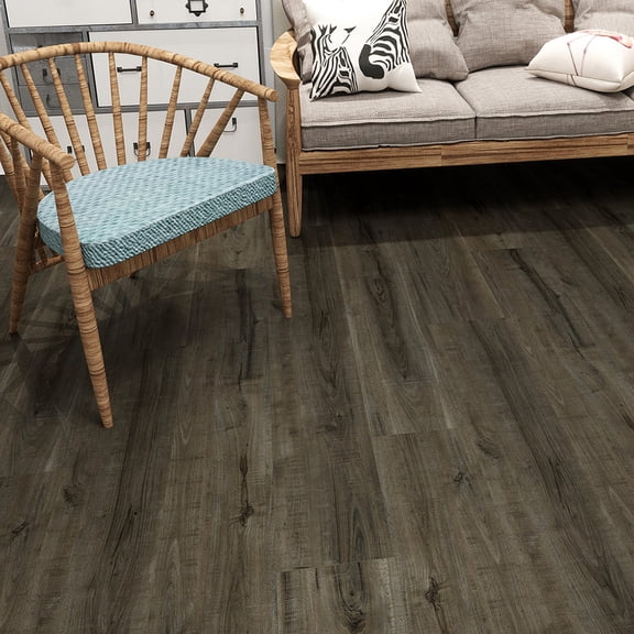 62.6"x9" SPC Composite Flooring; 5 Planks/Box (19.56 sq. ft/Box); 8mm Thick with ; 30 mil Wear Layer; Ultra-Quiet and Slip-Resistant Flooring