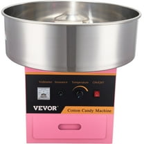1050W Commercial Cotton Candy Machine - Electric Candy Floss Maker with Stainless Steel Bowl & Temp Control (149°F-473°F) - Pink