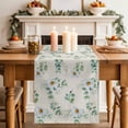 thumbnail image 2 of Table Runner 72 Inches Long for Kitchen Dining, Daisy Dresser Scarf Farmhouse, Dining Table Decorations for Wedding/Parties, Spring Flowers Eucalyptus Leaves Botanical Beige 16 x 72 In, 2 of 8