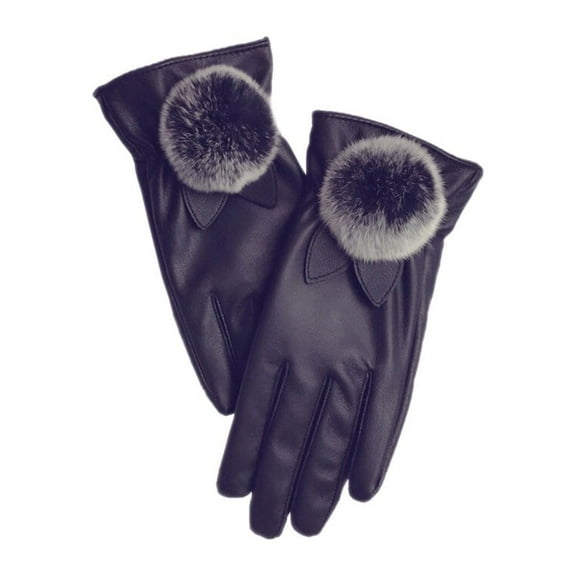 AURARMLET 1 Pair Winter Gloves Fancy Fleece Touch Screen Compatible For Women Cold Weather Use