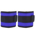thumbnail image 2 of Par de esposas de tobillo con anilla en D de color azul para entrenamiento en el gimnasio, 2 of 8