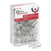 Office Impressions Push Pins, Plastic, Clear, 3/8", 100/Pack