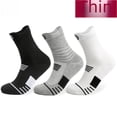 thumbnail image 2 of Calcetines de baloncesto para hombre, calcetines de felpa con fondo de toalla grueso, calcetines de élite, calcetines de caña alta de longitud media, calcetines para correr al aire libre,, 2 of 4