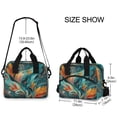 thumbnail image 3 of Insulated Crossbody Lunch Bag 10L Lunch Tote with Adjustable Shoulder Strap for Work Office Picnic Abstract Leaves, 3 of 6