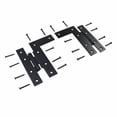 thumbnail image 4 of Renovators Supply Black Cabinet Hinges 4.5 in HL Offset Hinge Pair Left and Right Wrought Iron Kitchen Cabinet Hinge w/Hardware, 4 of 6