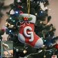 thumbnail image 5 of CuiLiyq 26 Letters Acrylic Christmas Stocking Ornaments Style Hanging Decor, 3.15 Inch Mini Xmas Alphabet Hanging Decorations for Holiday Tree Fireplace Decor (G), 5 of 5