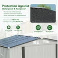 thumbnail image 3 of 8X6 FT Metal Outdoor Storage Shed, Tool Shed with Pitched Roof Waterproof with Side Window and Lockable Door,, 3 of 9