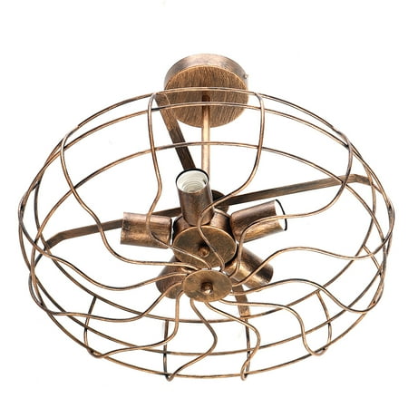 Industrial Vintage Semi Flush Mounted Ceiling Light 18 Chandelier Metal Hanging Fixture Barn Pendant Led Lamp With 5 Lights For Living Room Restaurant Bedroom Canada Semi Flush Mounted Ceiling Light, How To Power Ceiling Light Rust