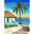 thumbnail image 2 of Dunlap, Marilyn 15x18 Black Ornate Wood Framed with Double Matting Museum Art Print Titled - Tropicana Cabana I, 2 of 4