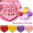 thumbnail image 4 of HELIAHOO Bloc-Notes 3D Rose Romantique Roses Bloc-Notes Modèle 3D Saint-Valentin Bloc 3D Accessoires de Bureau Notes Cadeau Blocs-Notes Adhésifs Calender Rose Papier Déchiré Mémo Notes Adhésives 3D AZ83-21438, 4 of 9