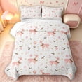 thumbnail image 2 of Manfei Festive Reindeer Bed Spread Queen,Traditional Christmas Ball Queen Coverlet Set,Light Pink,3-Piece,1 Quilt and 2 Pillowcases, 2 of 7