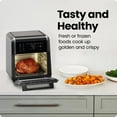 thumbnail image 4 of Chefman 6-in-1 Multifunctional Air Fryer Oven w/ 11.5L (12 Qt) Capacity, Digital Touchscreen - Black, New, 4 of 9