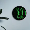 thumbnail image 5 of Reloj de pared digital de 10 pulgadas con control remoto Temperatura Humedad Fecha Semana Reloj de mesa con atenuación automática para sala de estar D, 5 of 5