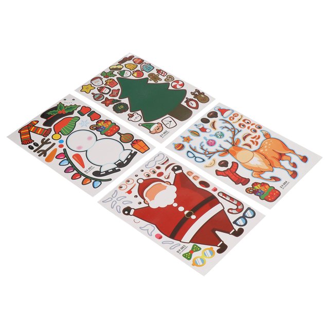 Pegatinas navideñas, 24 piezas de pegatinas navideñas impermeables para niños, pegatinas de dibujos animados, pegatinas para juegos de fiesta de Navidad, fiel a su promesa