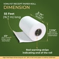 thumbnail image 3 of Rollo de papel térmico Vonlyst para Clover Flex 57 mm x 16,7 m (50), 3 of 5