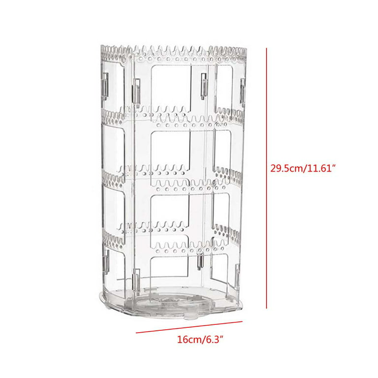 1pc Acrylic 360 Rotating Earrings Holder, Classic Jewelry Organizer Jewelry  Rack Display For Necklaces Earrings