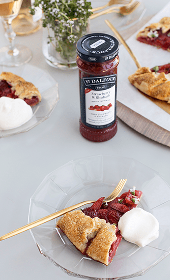 Pack of 6, St Dalfour Strawberry & Rhubarb Fruit Spread, 10 oz